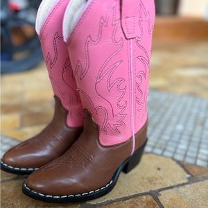 Old West Little Girl Pink Cowgirl boots (width D) NWOT